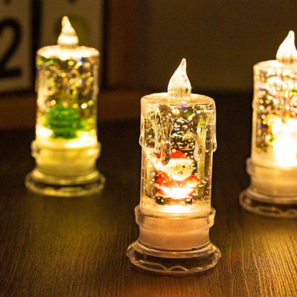 Waterproof Christmas Candle Lamp Simulation Transparent Tears Light Christmas Ornaments