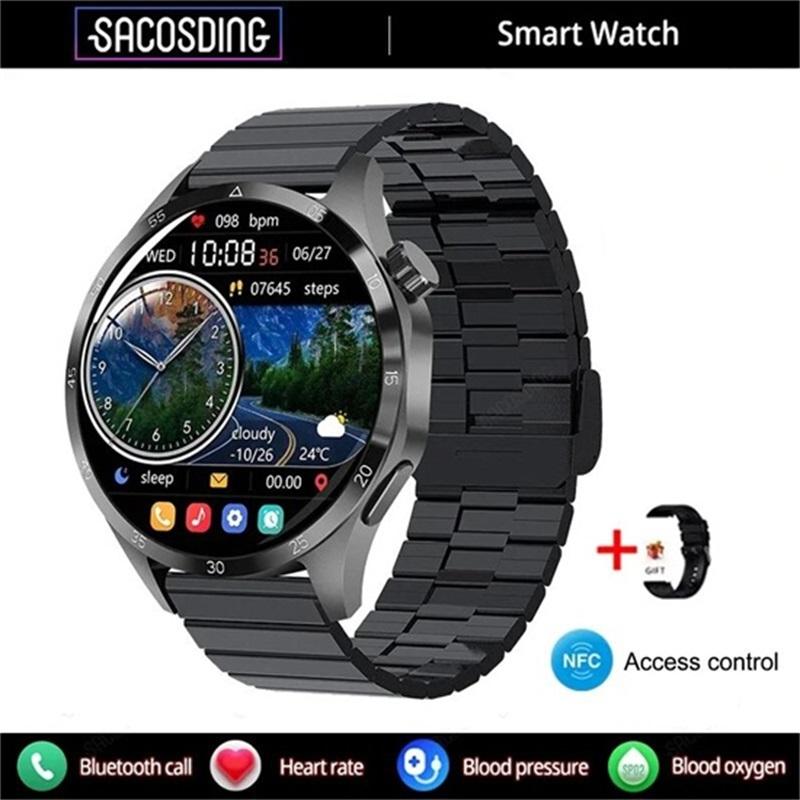 SACOSDING Smart Watch 4 Men Watch 4 Pro AMOLED HD экран Bluetooth вызов NFC мониторинг здоровья Smartwatch 2024 Новые часы GT 4