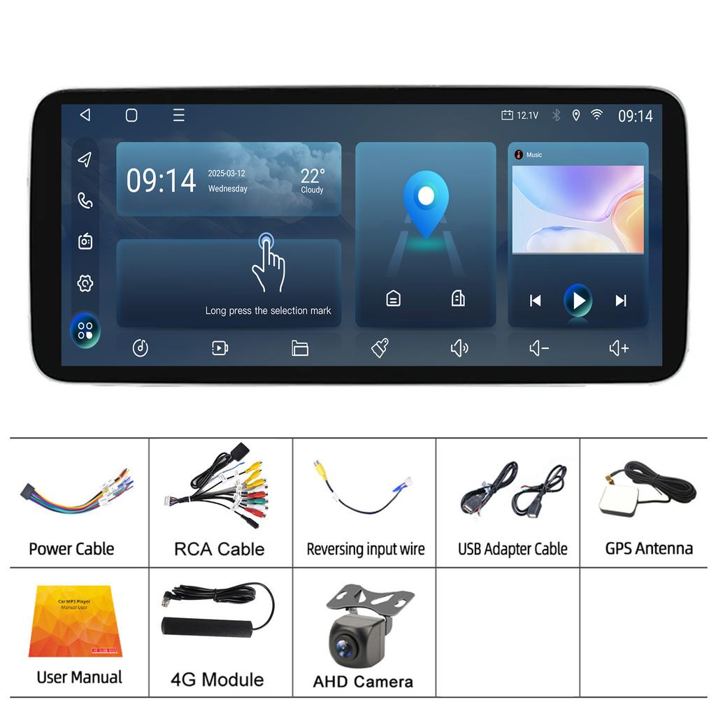 12,3-дюймовый сенсорный экран беспроводной Carplay для Ford Fiesta 2009-2014 GPS-навигация Bluetooth 4G