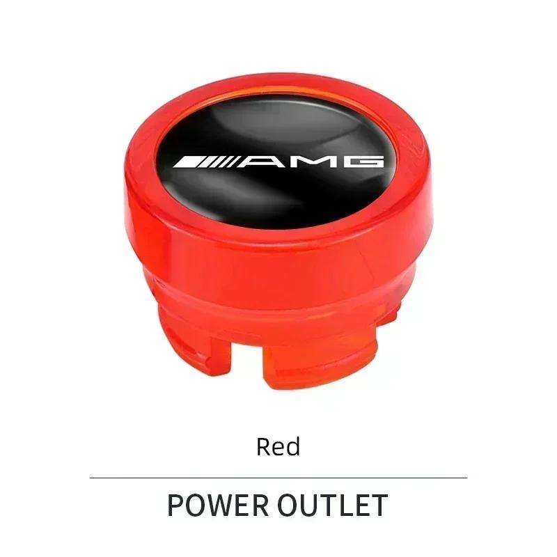 WUGL8 Car Cigarette Lighter Charger Dust Cover Dustproof Decoration Cap For Mercedes Benz AMG W204 W205 W203 W211 W212 W213 W201 W210