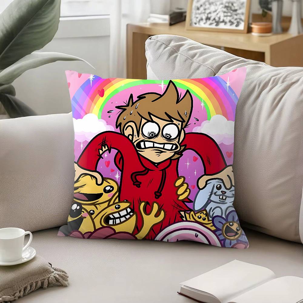 Аниме Eddsworld Торд Наволочки для декоративных подушек Чехол для подушки с рисунком Подходит для дивана, спальни, автомобиля
