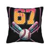 Бейсбольный Дрип Номер 67 Игрок Или 67-й День Рождения Наволочка Винтажная Наволочка Для Стула Дивана Домашний Декор Печатная Наволочка