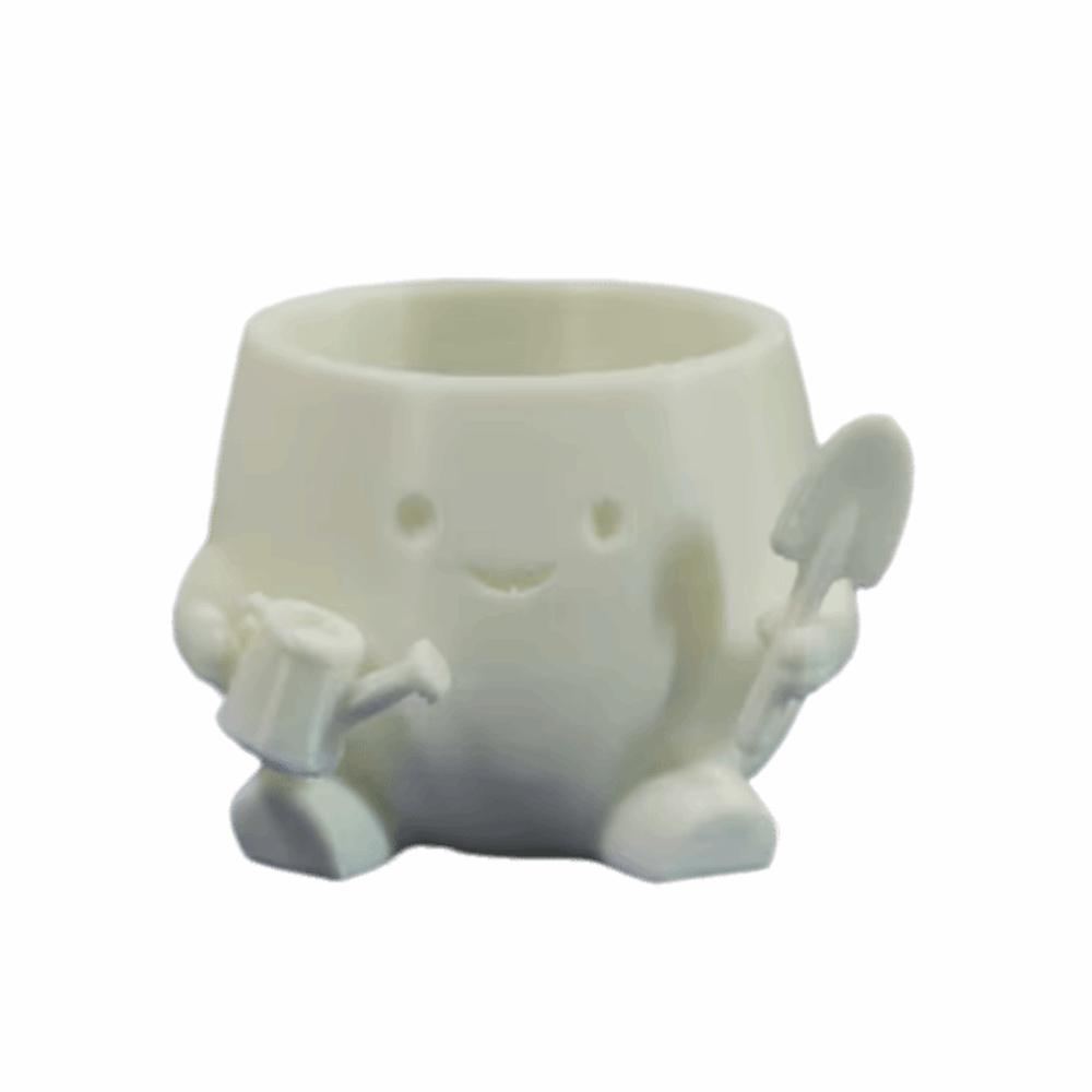Stylish Design Plant Pot 3D Printed Flowerpot Gardening Gift Head Planter Garden Display