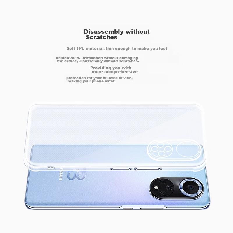 Transparent Phone Case for Huawei Nova 9/Honor 50, TPU Shockproof Soft Protective Cover, Ultra-Thin Trendy Simple Design for Men And Wome