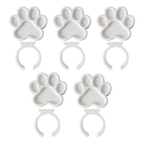 Mini Nail Art Palette Rings Metal Manicure Gel Palettes Finger Rings Tools Claw Shape Nails Polish Mixing Plate for Nails Art Display