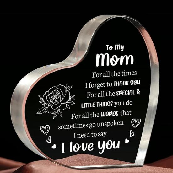 Акриловый блок в форме сердца, настольное украшение в виде сердца, отдельно стоящее украшение в виде сердца, подарок