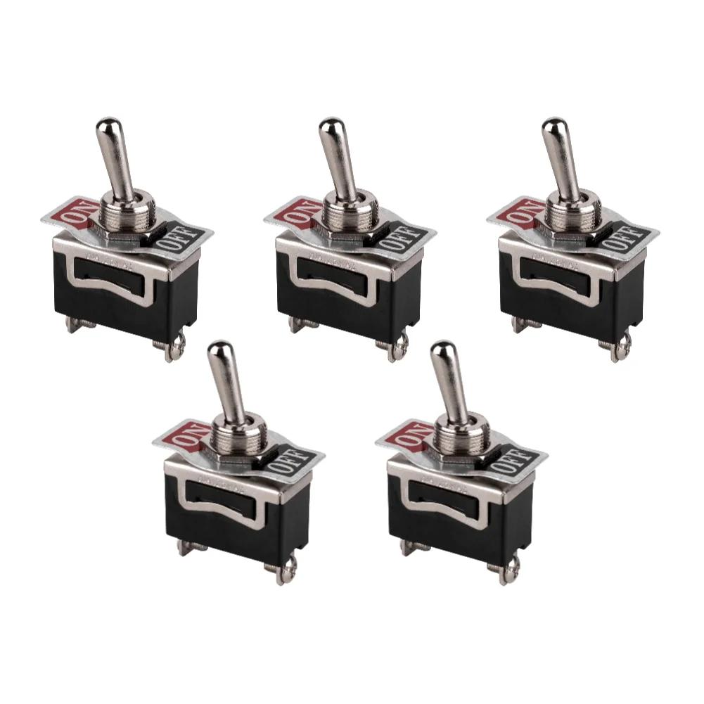 10 шт./5 шт. Автомобильный лодочный кулисный тумблер Сверхмощный кулисный тумблер 2-контактный Металлический колпачок Крышка SPST Переключатель Вкл./Выкл. для автомобиля, дома на колесах, морской техники