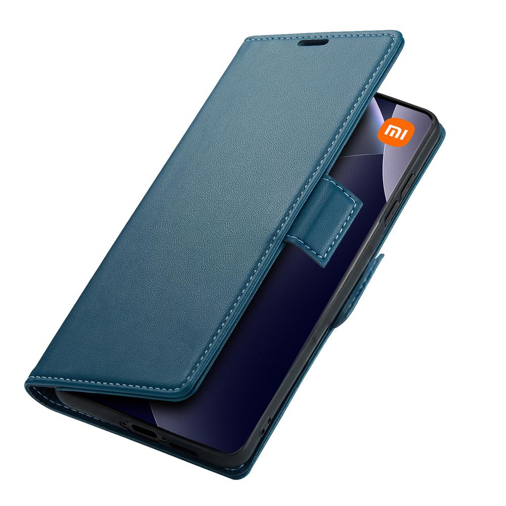 Xiaomi Redmi Note 15 Pro 4G Case, ERBORD Glossy Litchi, Wallet with Flip, Blue