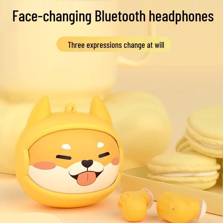 Популярные Bluetooth-наушники: Вращающийся дизайн с меняющимся лицом, HD-звук в ушах, низкая задержка для игр
