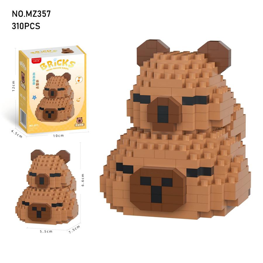Miniso Игрушки Капибара Кукла Микрочастицы Строительные блоки Развивающие игрушки Сделай сам Милая мультяшная фигурка для детей Подарки на день рождения
