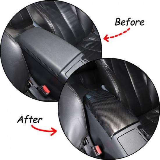 For Mitsubishi Eclipse 2006-2011 ABS Carbon Car Handrest Cover Armrest Box Trim