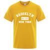 Бруклин Восток. 1631 Нью-Йорк футболка с буквенным принтом мужские повседневные свободные футболки летние хлопковые топы модная дышащая футболка одежда