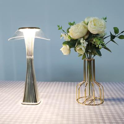 Грибная перезаряжаемая дизайнерская светодиодная хрустальная настольная лампа для прикроватных ламп для читального зала, домашний декор, роскошное серебро