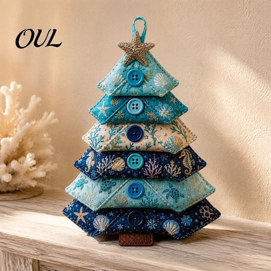 Fall Crafting Kits for Adults DIY Quilted Fabric Tree Kit, Halloween Sewing Craft Creative Gift Lovers Handmade Christmas Hanging Ornament Holiday