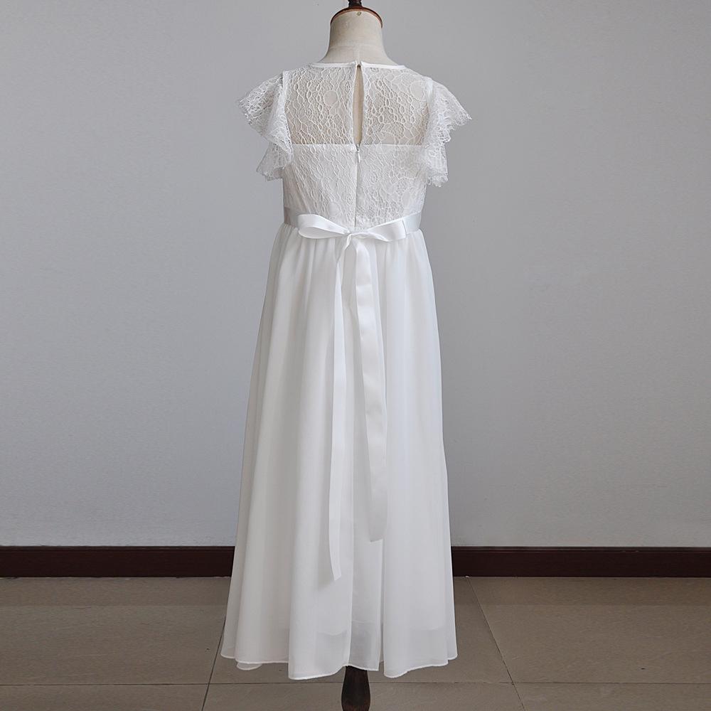 YUBAOBEI Высококачественное хлопковое платье принцессы для девочек, летняя детская свадебная одежда, белое шифоновое пляжное платье для девочек