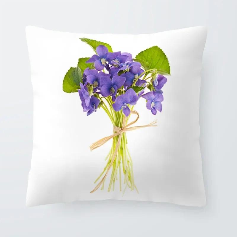 Простая цветочная декоративная наволочка для гостиной, офиса, украшения для дома, наволочка