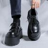 2025 новые мужские туфли осень-зима на шнуровке повседневные универсальные трендовые сверхвысокие кожаные туфли на толстой подошве мужские 66645-R