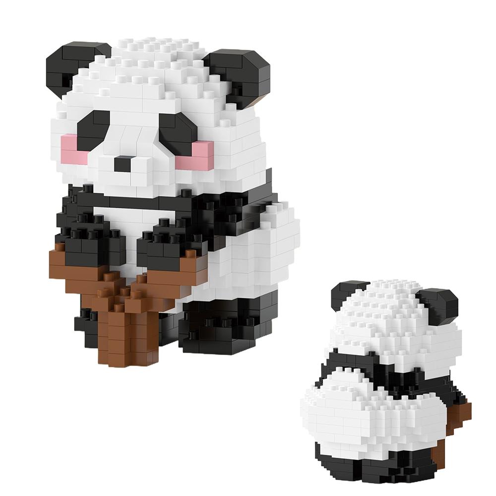 Любители панд Креативные микро строительные блоки 3D мини-модель Набор Moc Diy Подарок Рождественский декор Детские игрушки