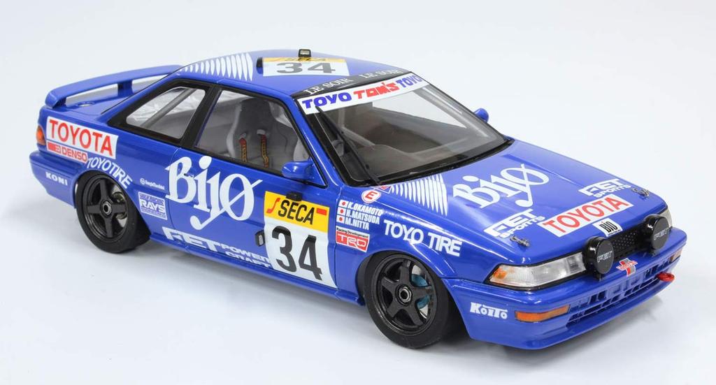 Racing Series Toyota Corolla Levin AE92 1989 Spa 24 Hour Race Plastic Model PN24016 Platz/NuNu 1/24