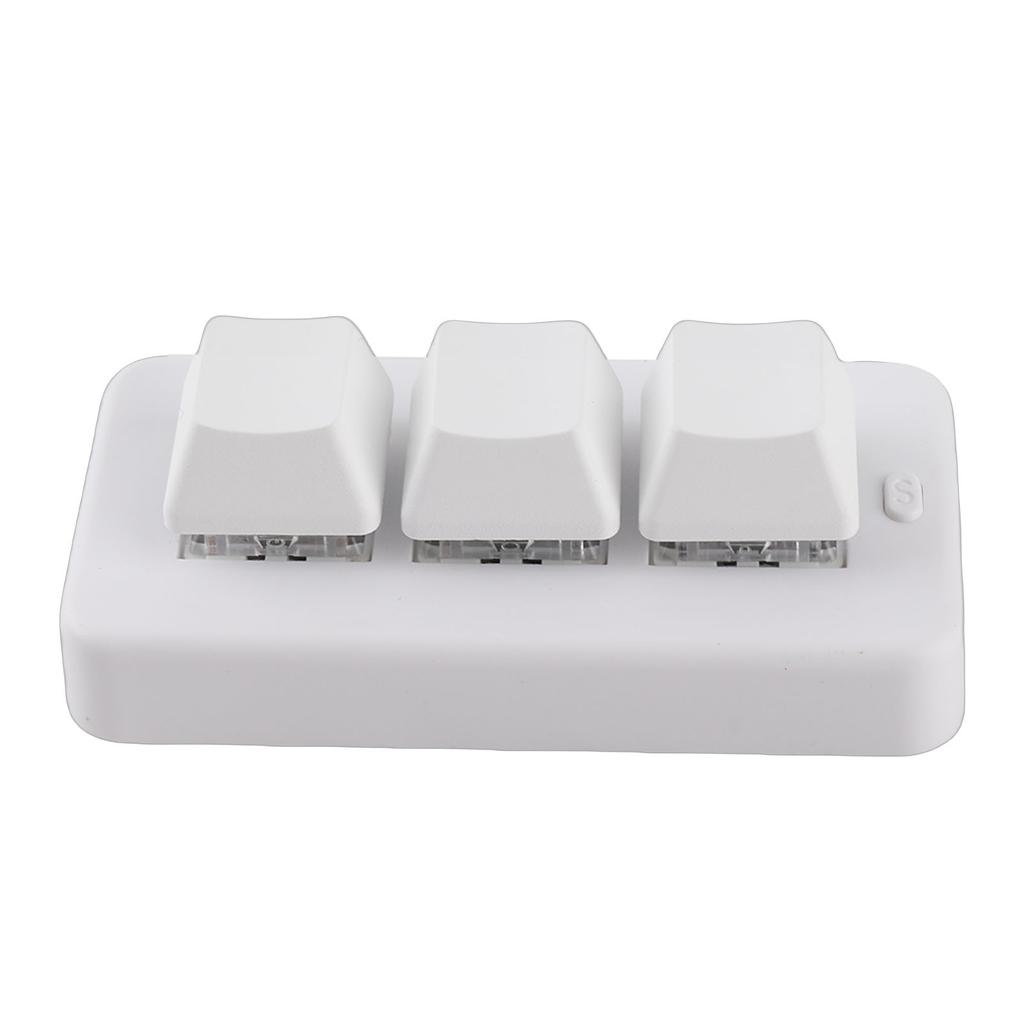 3 Key Keypad RGB Backlit 3 Keys USB Interface   Mechanical Programmable Plug and Play NaMacro Keypad for Computer