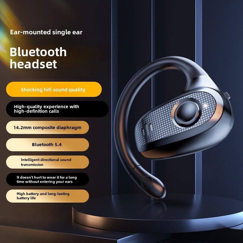 Беспроводная Bluetooth-гарнитура с заушным креплением Z66OWS: Одно ухо, Длительный срок службы батареи, Деловая/Спортивная гарнитура для правого уха