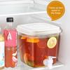 3.5L Drink Dispenser Fridge Beverage Liquid Container with Spigot Cold Water Pitcher for Home Party Outdoor
