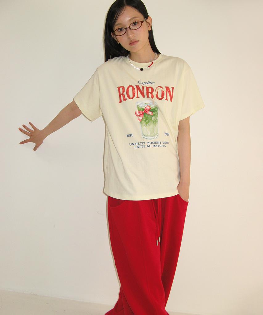 RONRON Mini Heart Balloon Jogger Pants Red
