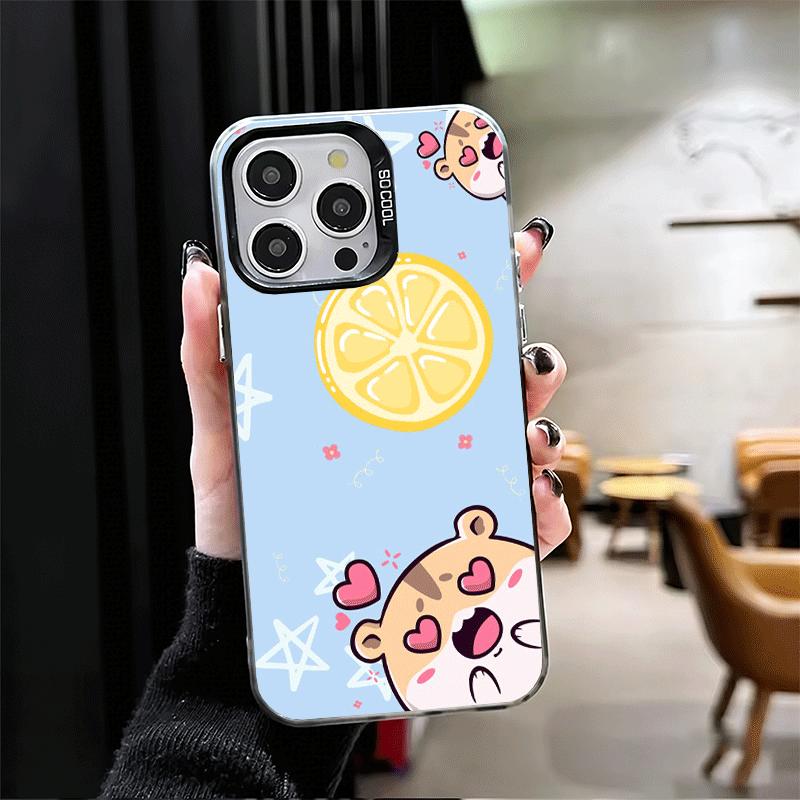 Мультяшный милый хомяк, мягкий чехол для телефона для iPhone 15 16 17 Pro Max 17Air 16E 14 Plus 13 12 Mini, противоударная задняя крышка