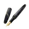 WANCHER DREAM PEN True Ebonite Marble Purple Cigar Shape Fine Gold Gray, (F Nib, Plated)