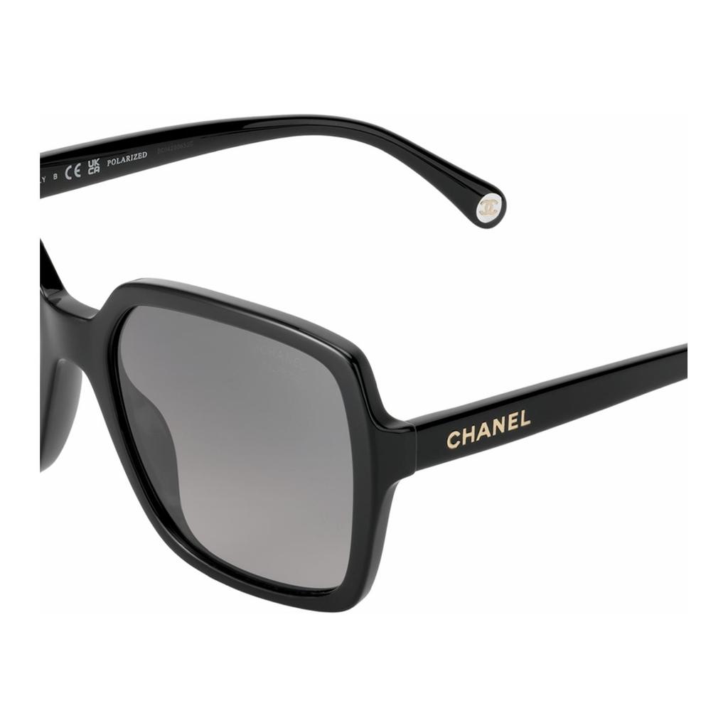 Chanel Gold Letter Logo Irregular Frame Sunglasses Unisex sunglasses Black CH5505-C622M3