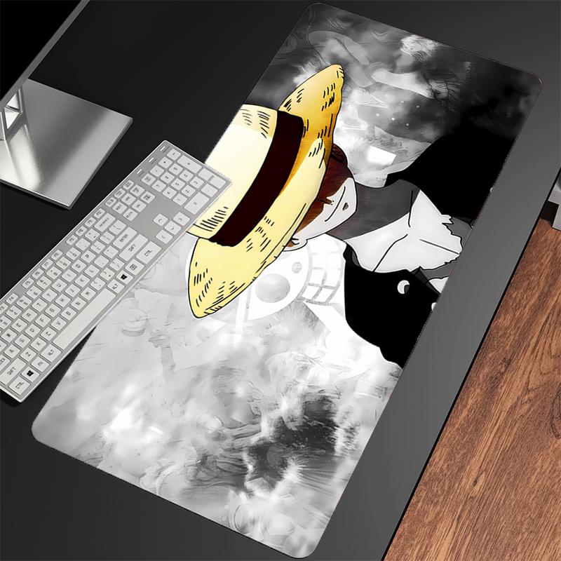 Mouse Pad Anime Professional Gaming Accessories Rubber Computer Keyboard Desk Mat Oone Ppiece Luffy Lock Edge Gamer Mousepads