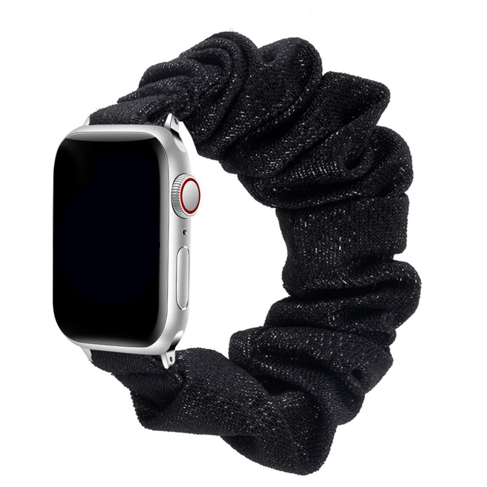Ремешок-скранчл для Apple watch band 44мм 40мм 41мм 45мм 38 42мм 49мм Эластичный нейлоновый браслет iWatch series 3 6 se 7 8 9 ultra 2