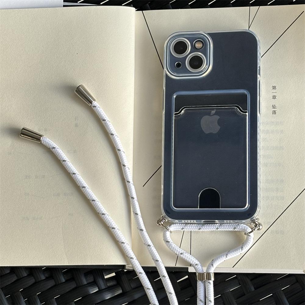 Чехол Poco X7 Pro с ремешком-шнурком Crossbody, силиконовый прозрачный чехол для Xiaomi Poco X7, чехол-ожерелье с ремешком, слотами для карт