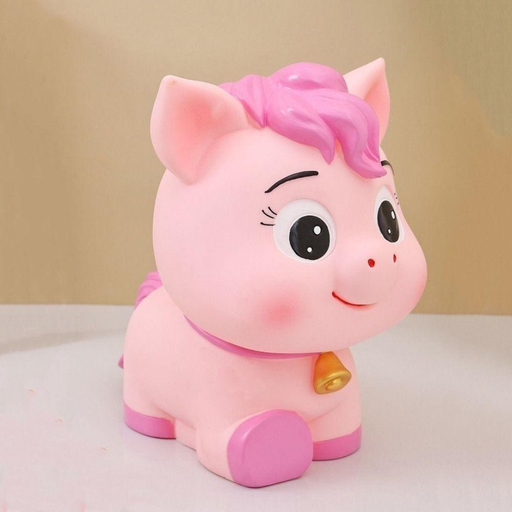 Unbreakable Horse Money Jar Cute Coin Saving Box Durable Piggy Money Box  Desktop Decor