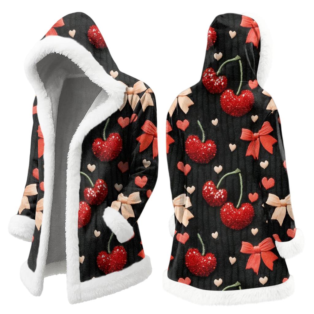 Унисекс кардиган с капюшоном и карманами, теплая верхняя одежда