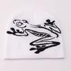 Knitted hat niche design frog jacquard cover ear protector cold hat autumn and winter warm hip hop wool hat
