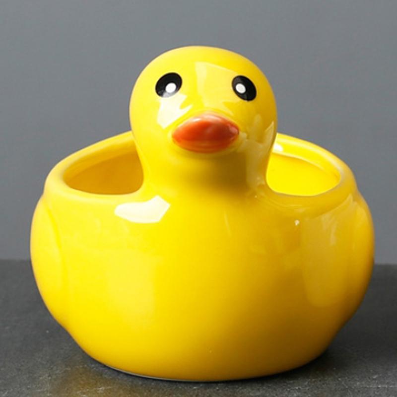 Милая утка цветочный горшок сочный горшок керамический горшок домашний декор настольные украшения бонсай горшок украшение сада