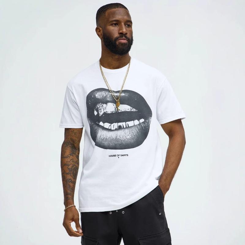 New Summer Baggy Slim Top Sexy Short-length and Fresh Pattern Printed Cotton T-shirt
