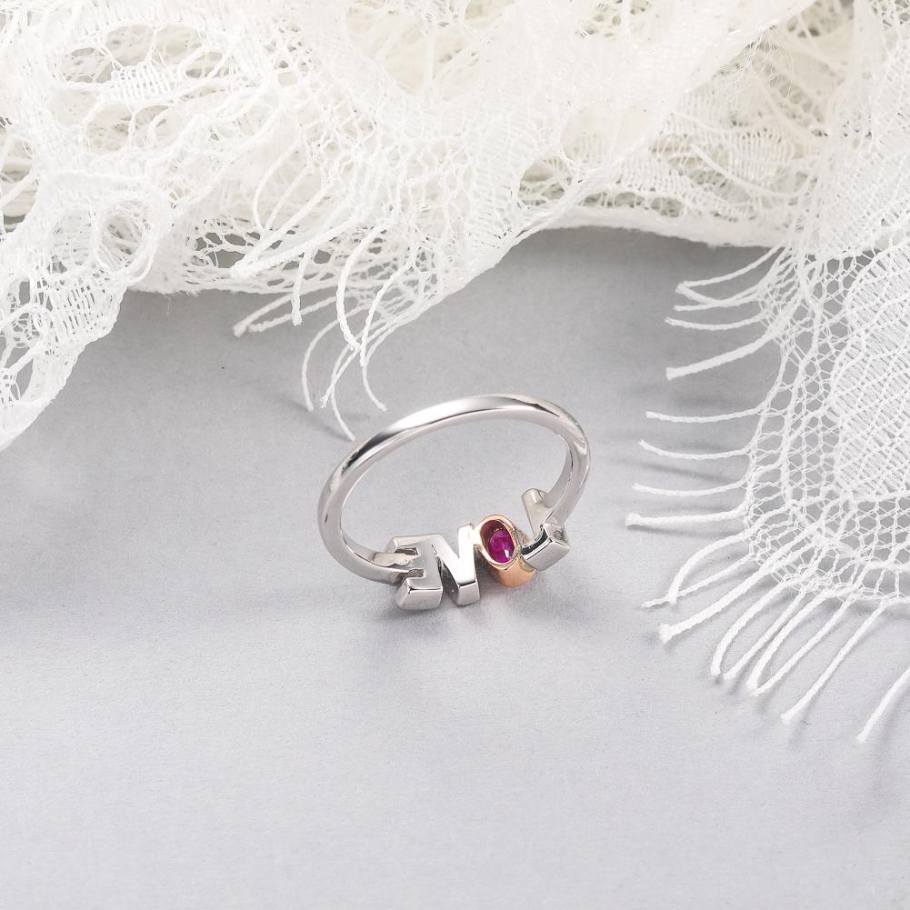 GZ ZONGFA Оригинальные 925 пробы стерлингового серебра LOVE кольца для женщин роскошные натуральные рубины бриллианты 0,3 карата драгоценные камни 10 карат розовое золото ювелирные изделия