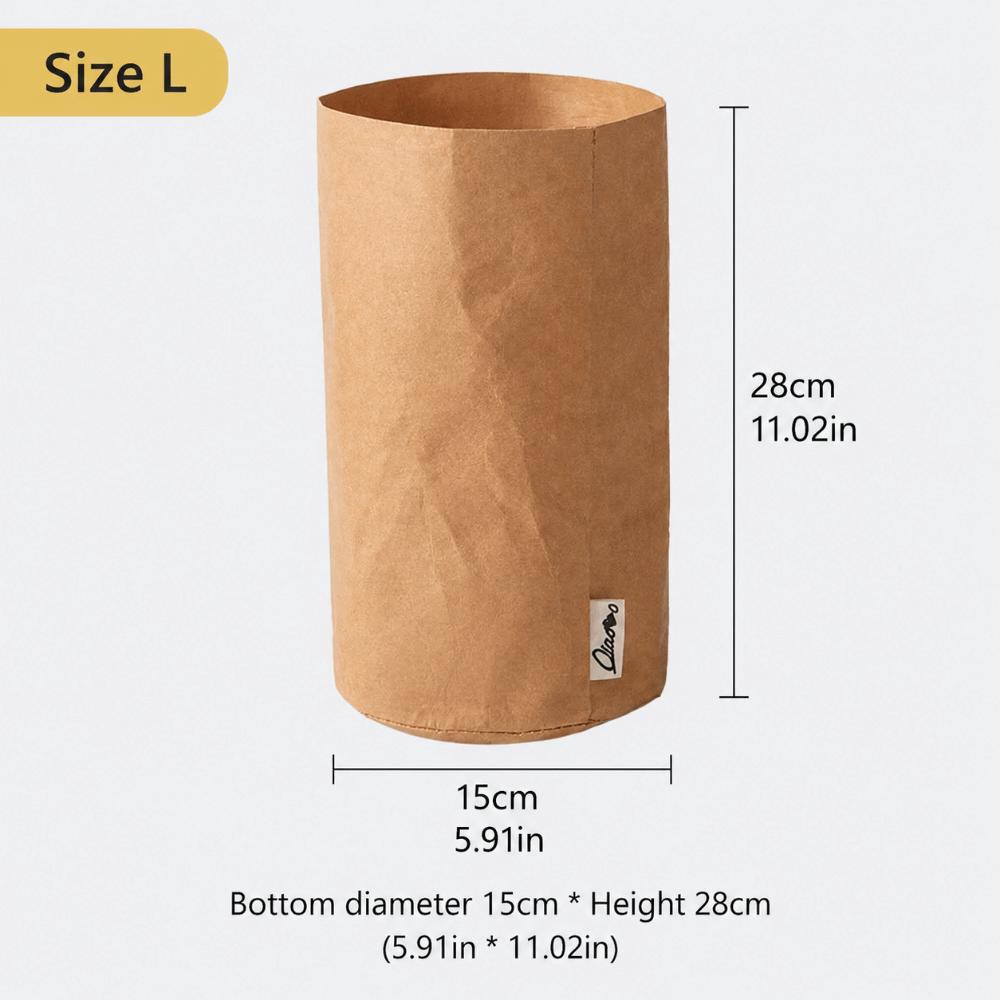 1pc Thickened Paper Storage Bag Reusable Packaging Bag Simple Flower Pot Home