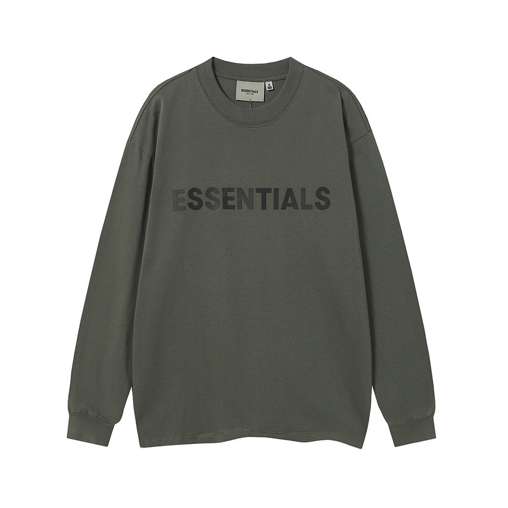 F101 Fear Of God Essentials Свободная футболка с принтом букв Свитшот с круглым вырезом - Унисекс Уличная одежда Пуловер