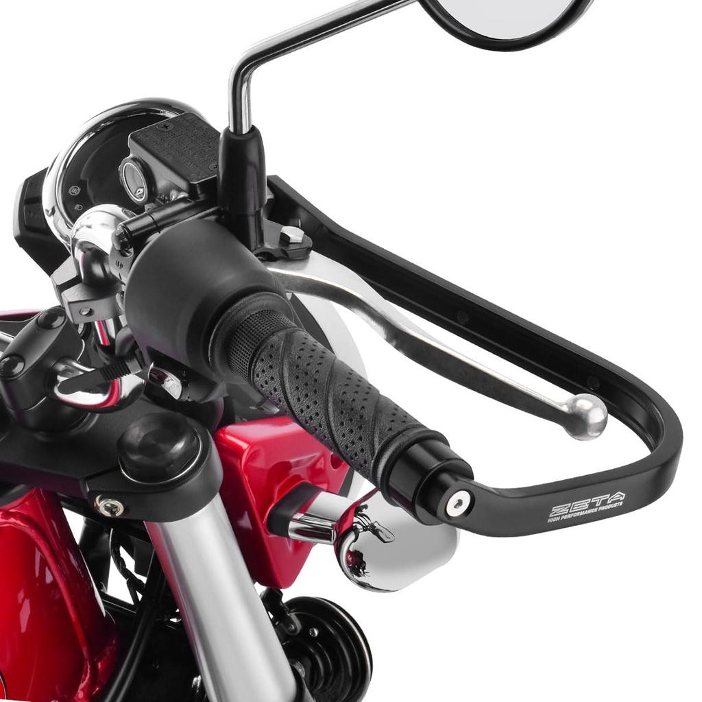 ZETA RACING Adventure Armor Hand Guards for Compatible with OEM Lever Aluminum F5338 DAX125, Black, Handlebars, Protection, Windproof, Alloy,