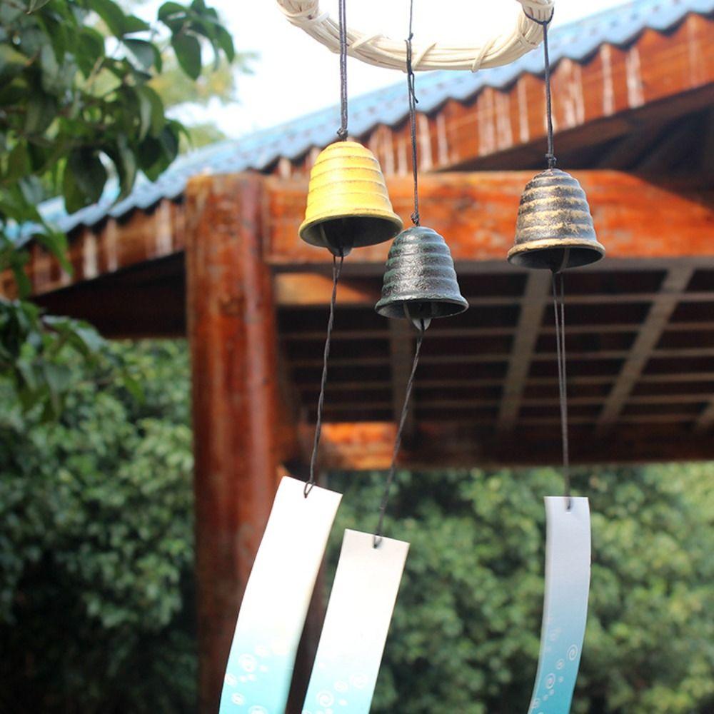 Чугунный ландшафтный колокол Креативные украшения Колокольчик Садовое украшение Ветер Музыка Храма