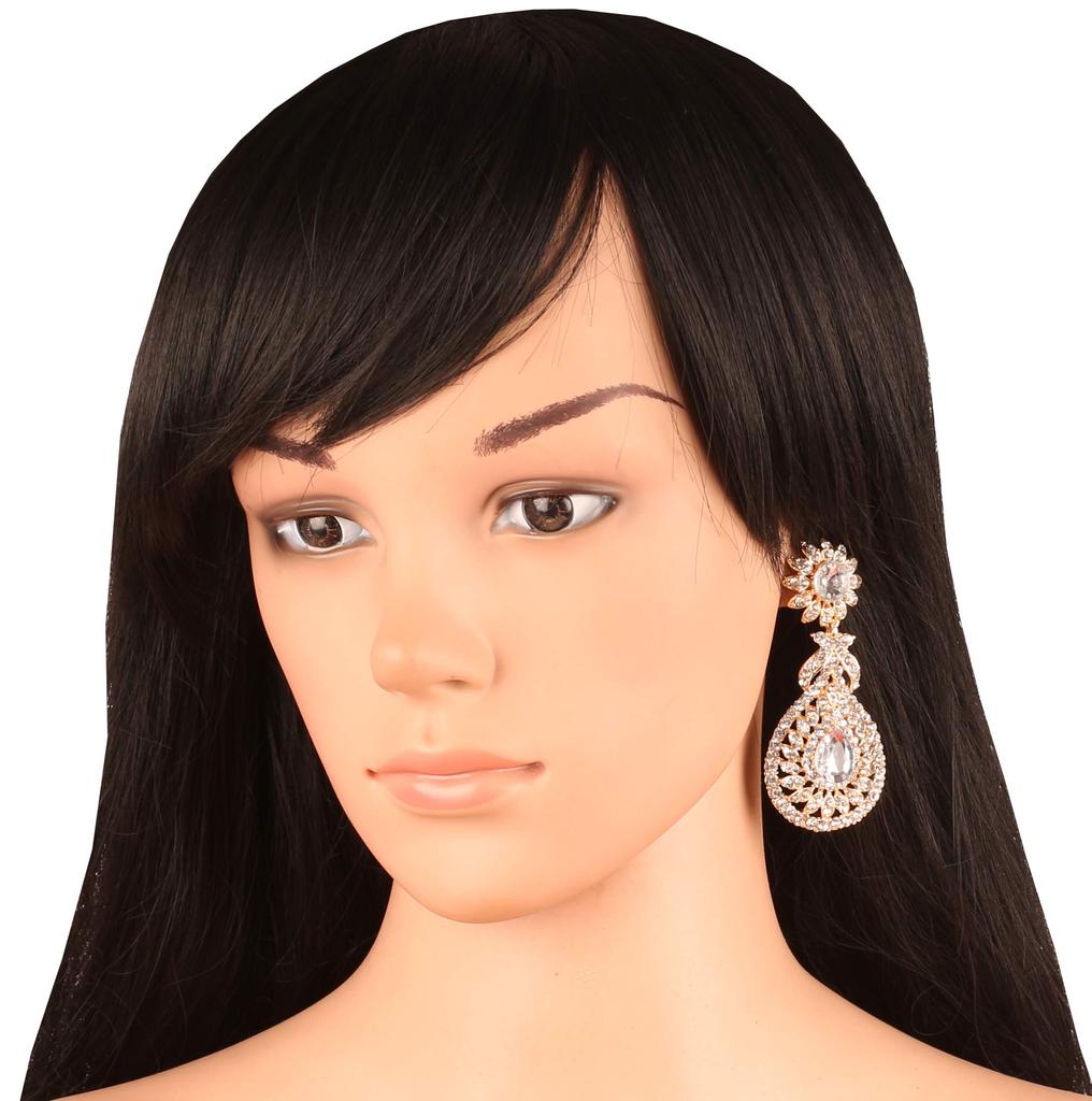 Touchstone индийский Болливуд блестящий ручной работы очаровательный цветок дизайнерские ювелирные изделия люстры серьги золото или белый тон нержавеющая сталь без драгоценных камней