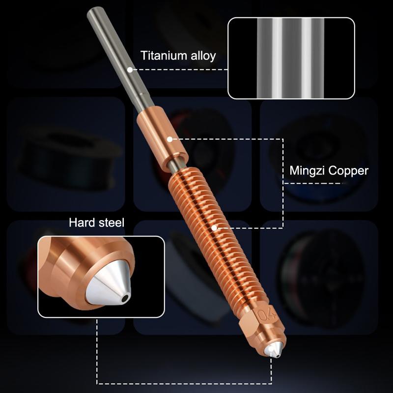 For Creality K2 Plus Nozzle Quick-Swap Nozzle Kit Hardened Steel Nozzle All-Metal High-Flow Printing For Creality 3D Printers