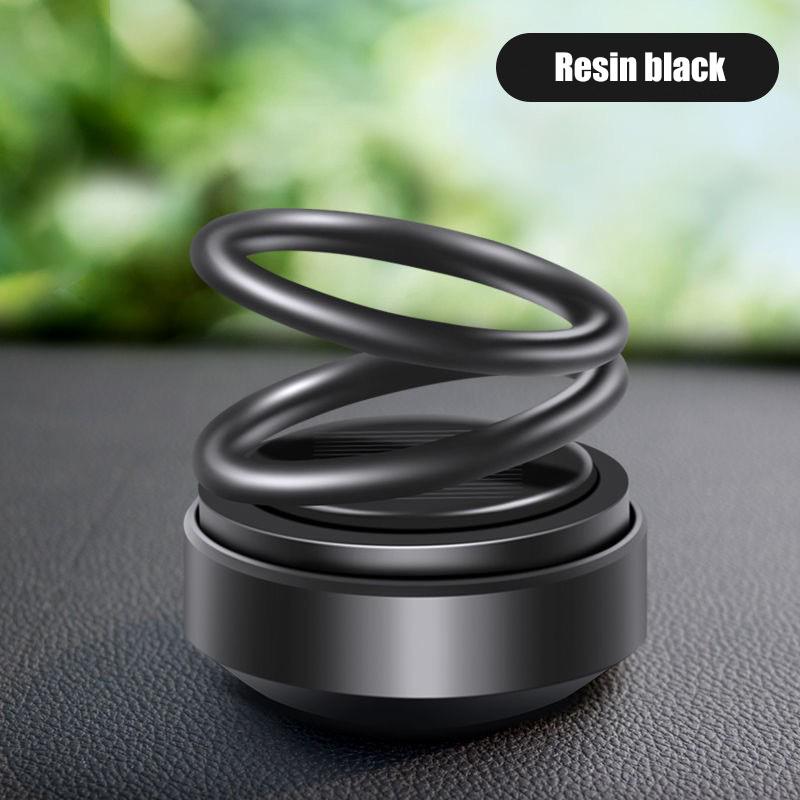 Solar Energy Car Double Loop Rotary Suspension Dashboard Perfume Seat Air Freshener Auto Aromatherapy Diffuser Interior Decor
