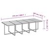 15 piece Garden Dining Set with Cushions Poly Rattan Black