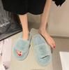 Classic Winter Fluffy Women Slippers Soft Plush Cozy House Slipper Furry Open Toe Indoor Casual Warm Plush Shoes