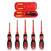 Insulated Screwdriver Set Plum Blossom Head Slotted Head Portable With Case Magnetic 1000V Convenient Electrician Tools 7Pcs/Set Car Repair Tool