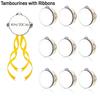 20-100Pcs Wedding Tambourines with Ribbons Hand Drums Noise Makers Musical Instruments Tambourine for Church Party Favor 4Inch